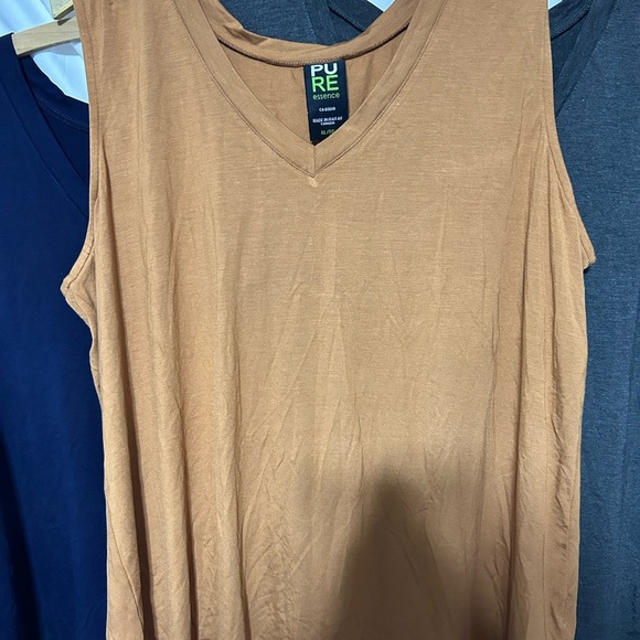 Pure Essence Women's Sleeveless Tops - Orange, Navy, and Gray - new or like new - Picture 2 of 12